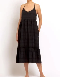 Amalfi Scoop Neck Dress - Black