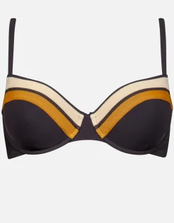 Antagonist Underwired Bikini Top - Black Sand Caramel