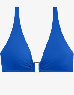 Beach Club Solids Ring OTS Bikini Top - Royal Blue