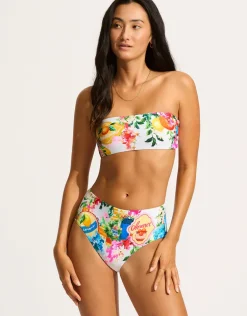 Ciao Bella High Waisted Bikini Pant - White