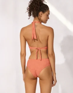 Coastal Daydream High Rise Bikini Pant - Coral Sunset