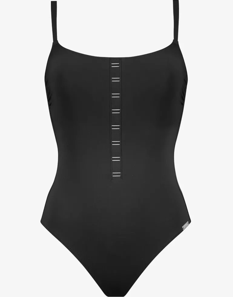 Code Tank Swimsuit - Black