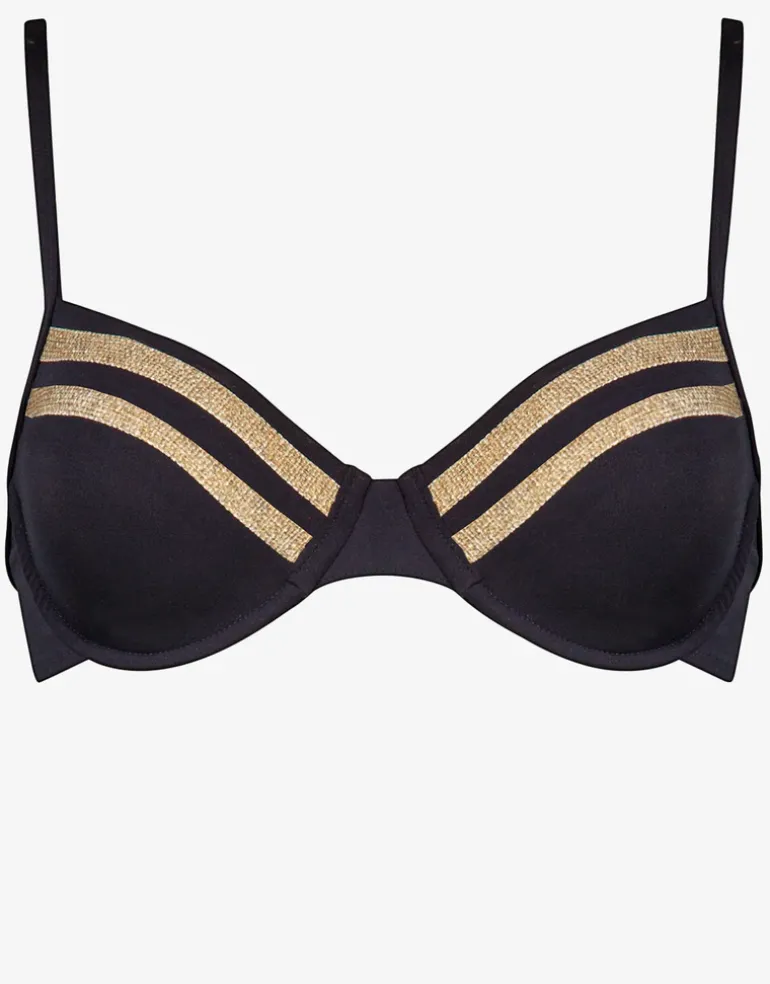 Construction Underwired Bikini Top - Black
