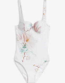 Daizey Cupped Panel Swimsuit - White