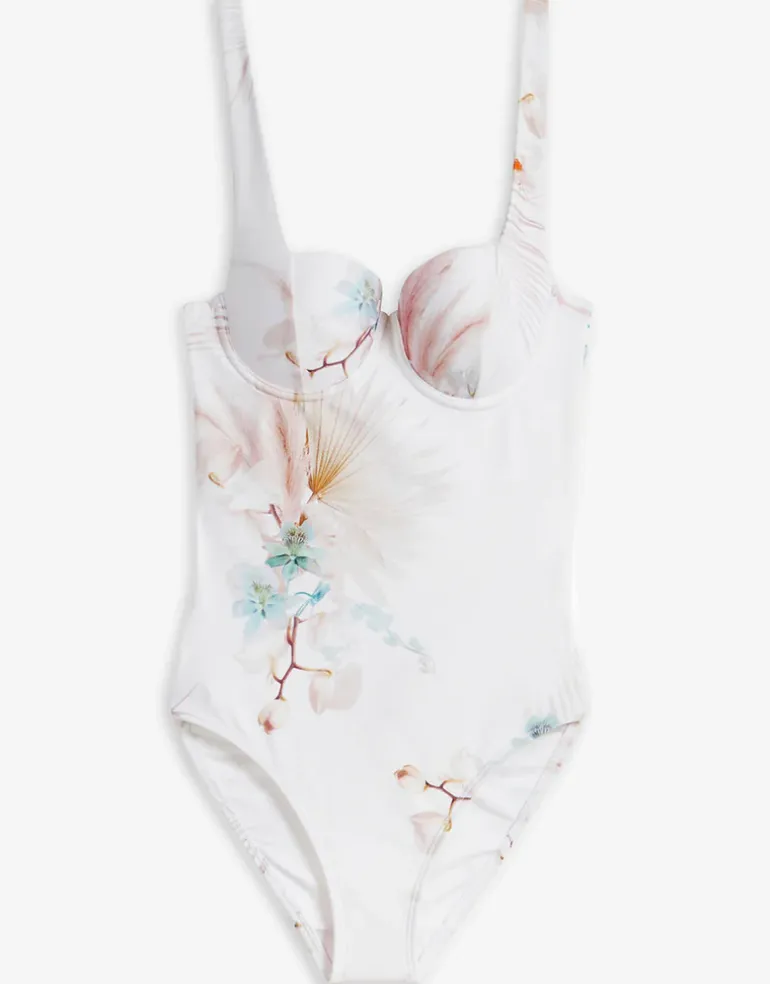Daizey Cupped Panel Swimsuit - White