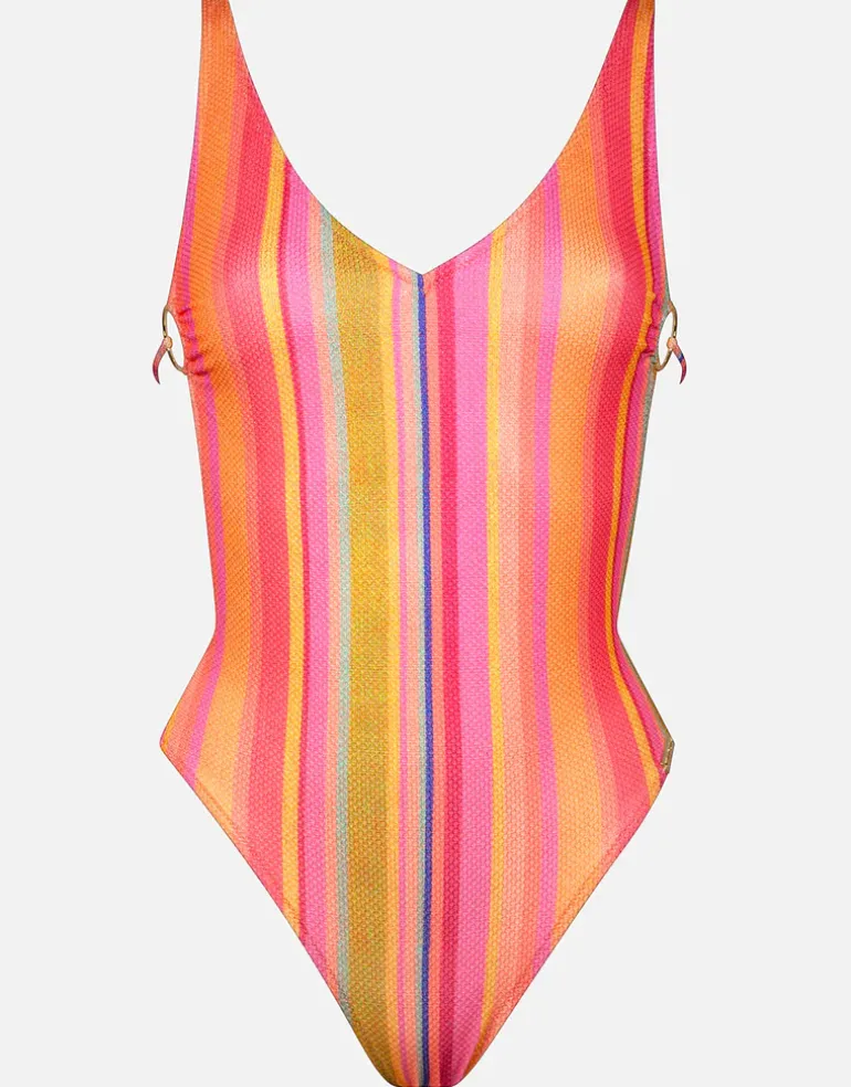 Dopamine Stripe Swimsuit - Dopamine Brights