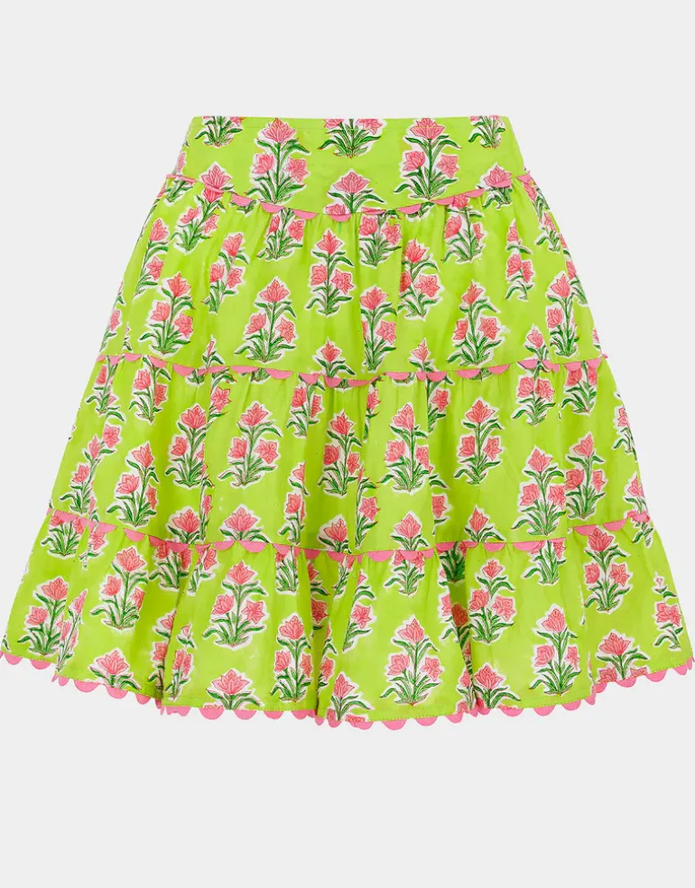 Elsie Mini Skirt - Lime Tulip