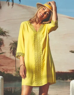 Embroidered Tunic - Yellow
