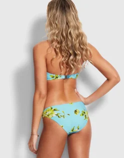 Full Bloom Hipster Bikini Pant - Sky
