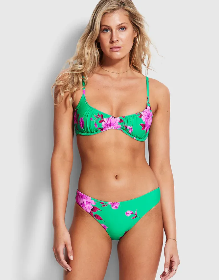 Full Bloom Sweetheart Underwire Bikini Top - Jade