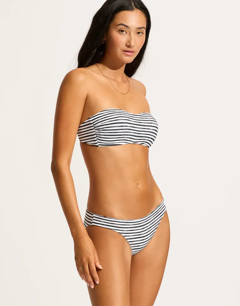 Isla Palm Reversible Hipster Bikini Pant - White