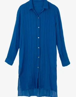Island Blue Shea Beach Shirt - Blue