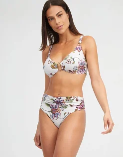 Jasmine Underwired Bikini Top - White Floral