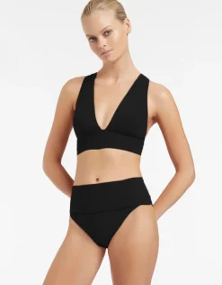 Jetset Fold Down Bikini Pant - Black