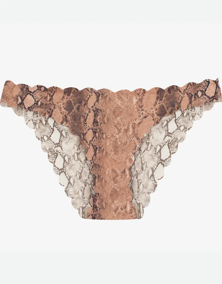 Kaa Reversible Seamless Wave Full Bikini Pant - Animal