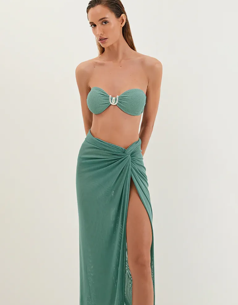 Karen Midi Skirt - Seaglass