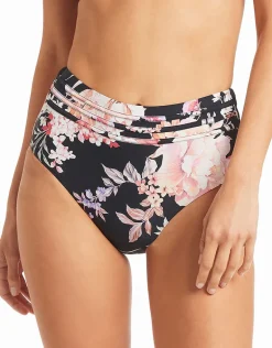 Martini High Waist Bikini Pant - Black