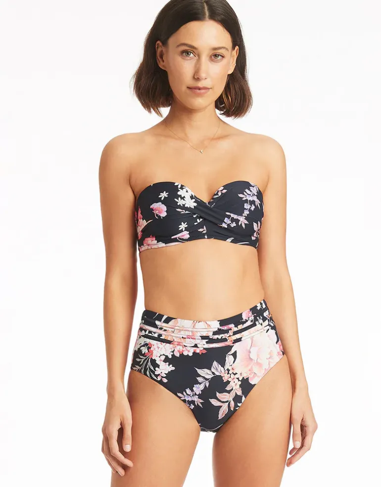 Martini High Waist Bikini Pant - Black