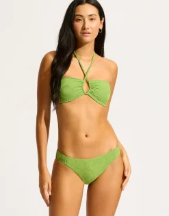 Oasis Diamond Wire Bandeau Bikini Top - Sage