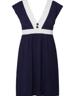 Pitusa Dress - Navy and White
