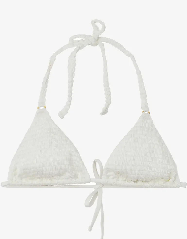 Pure Detail Tri Bikini Top - White