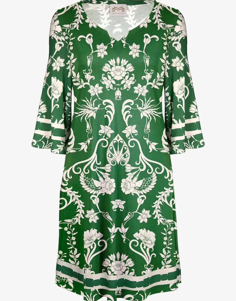 Radiance Tunic Dress - White and Clover