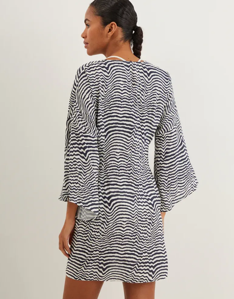 Ravine Perola Knot Short Cover Up - Stripe