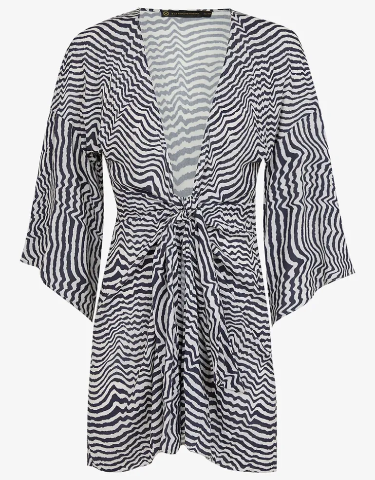 Ravine Perola Knot Short Cover Up - Stripe