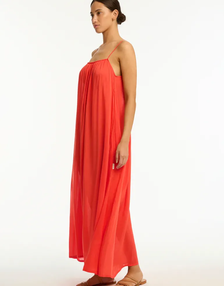 Resort Essentials Maxi Sundress - Flame