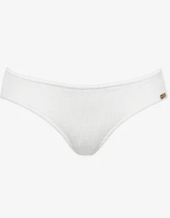 Retro Purity Zip Back Bikini Bottom - White
