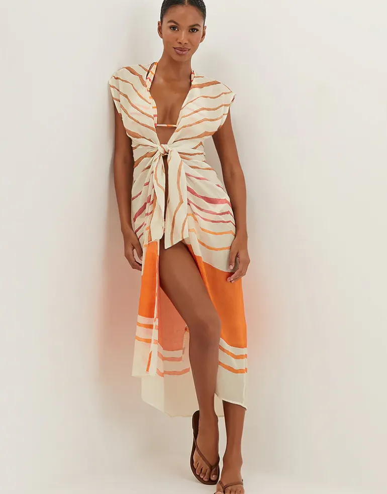 Sandstone Sasha Long Cover Up - Print