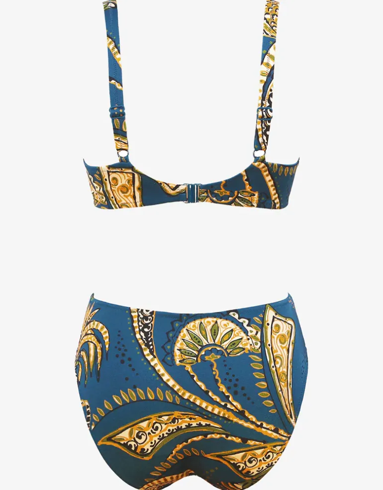 Satin Fruits Underwired Bikini Set - Ocean Pineapple
