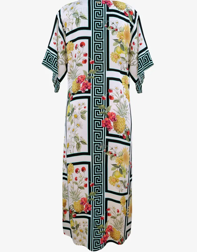 Scenery Maxi Kaftan - Monochrome Garden