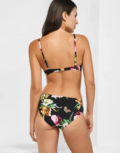 Siciliana Underwired Moulded Bikini Top - Black-Brights