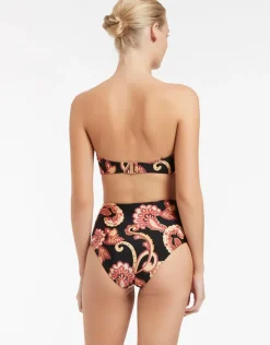 Silk Road High Waist Bikini Pant - Black