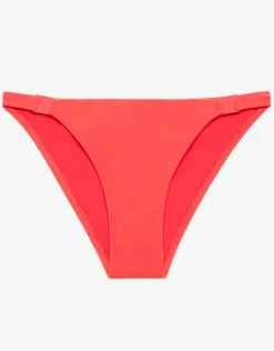 Terry Logo Trim Devin Hipster Bikini Pant - Coral