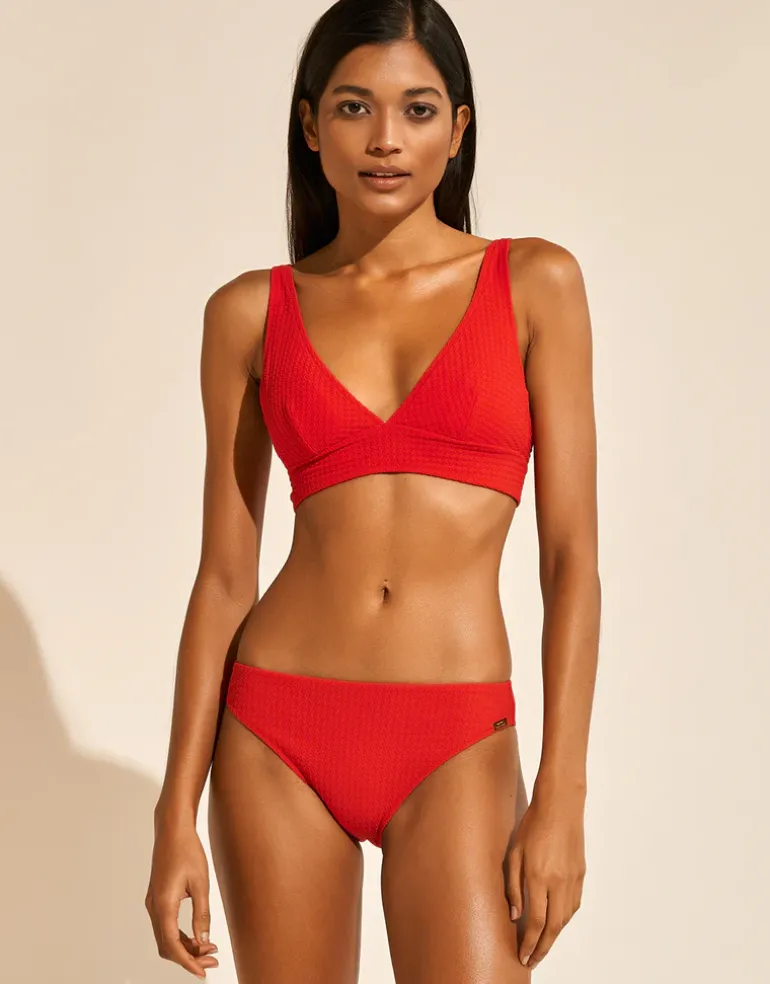 The Bloom Bralette Bikini Top - Radiant Red