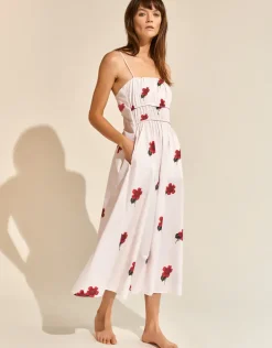 The Bloom Dress - White Red