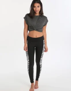Twist Front Crop Tee - Grey Marle