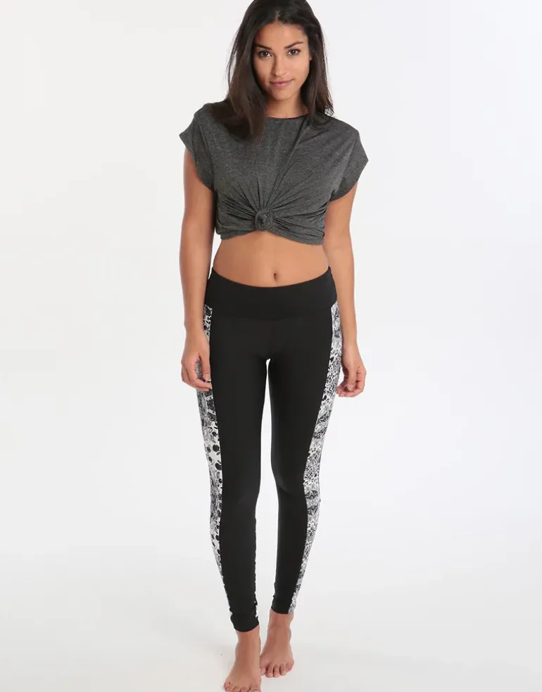 Twist Front Crop Tee - Grey Marle