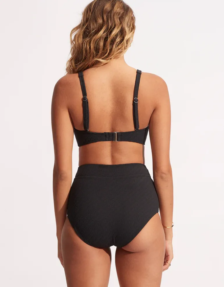 Willow DD Fixed Tri Bikini Top - Black