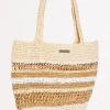 Woven Stripe Basket - Natural