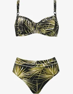 Yucca Flash Underwired Bikini Set - Black Khaki